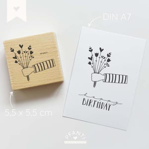Stempel Arm mit Blumen
