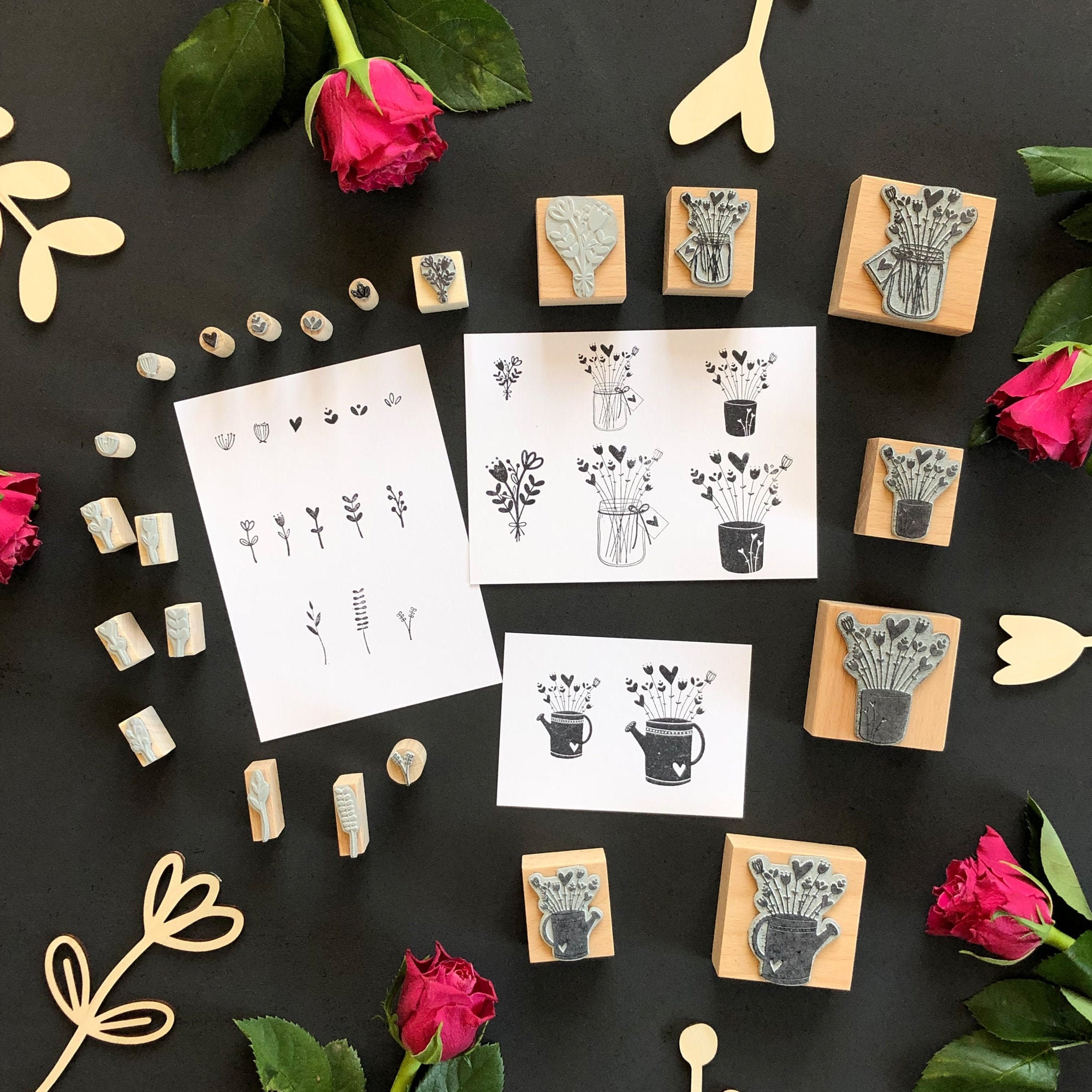 Stamp Flowers, Flowers & Branches
