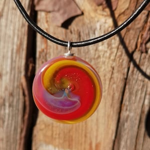 Pendant, glass, glass jewellery, necklace, handmade, glass blower