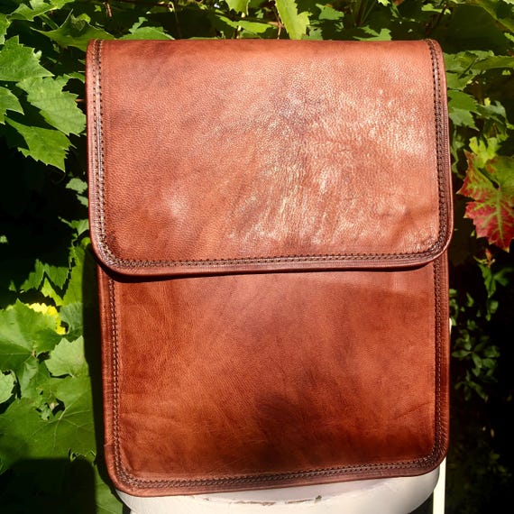 Sac à bandoulière en cuir véritable, sac en cuir rustique marron