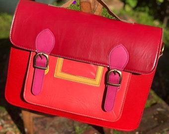 red satchel