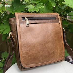Sac de photographie de rue, sac pour homme en cuir de buffle marron, sac à compartiment, EDC, petit messager, sac à bandoulière, sac à main équitable, sac steampunk