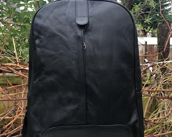 Backpack for Father’s Day, buffalo leather backpack, 10”x13” lightweight leather rucksack, Fairtrade bag,  secure backpack, unisex rucksack