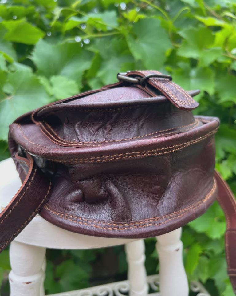 DESIGNER MAIN REAL CUIR SACOCHE DE SELLE TABLETTE SAC RETRO VINTAGE