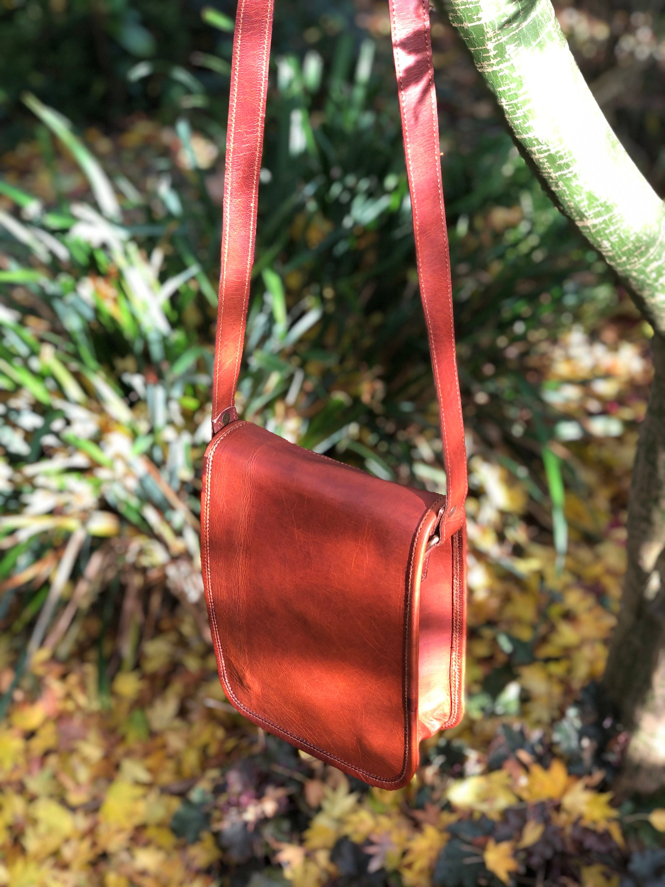 Great Leather Bag for Him, EDC, 7x9 Rustic Leather Messenger