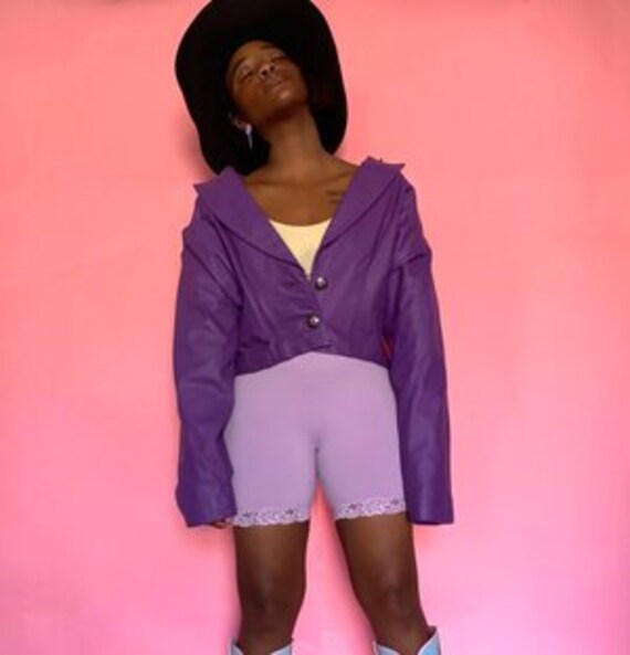 Vintage 100% Leather Cropped 80's Leather Jacket