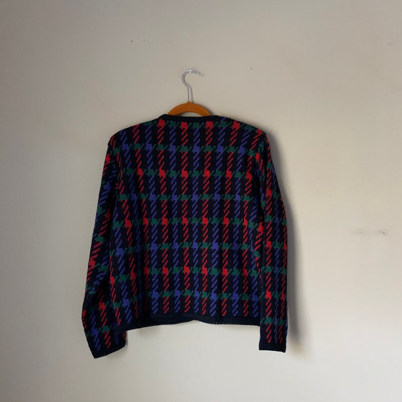 women\u2019s vintage houndstooth cardigan