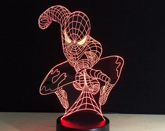 Spider Man Lamp Etsy