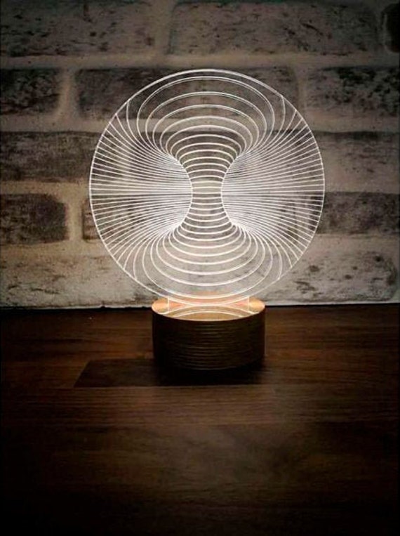 lampara led acrilico vortex 3d illusion esto archivos cnc dxf cdr svg archivos dxf para cnc archivos de corte laser archivos vectoriales