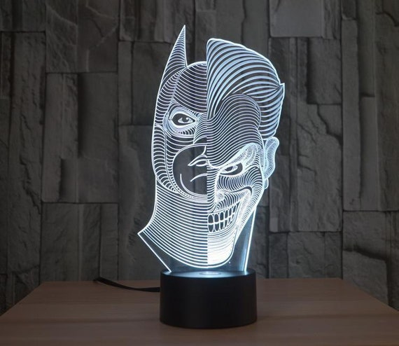 Download Batman Joker Morphing 3d Illusion Acrylic Led Lamp This Cnc Etsy