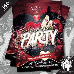 Valentines Party Flyer Template