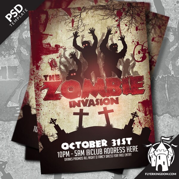 The Zombie Invasion Flyer Template