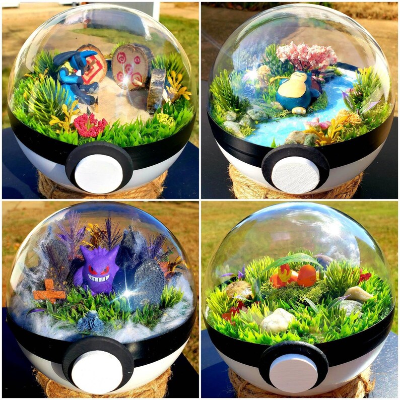 Pokemon Terrarium Custom Made Extra Large / Diorama / Pokeball Etsy