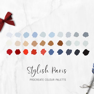 PROCREATE Color Palette | Paris Stylish Colours | iPad instant download | Fashion Retro Colours Palette for Procreate App