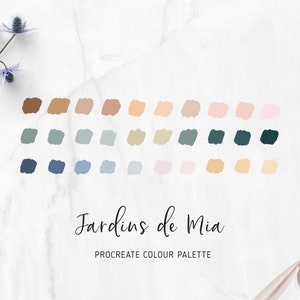 PROCREATE Spring Color Palette in French Style | Pastel Colors | iPad instant download | flowers and gardnes colors Palette for Procreate