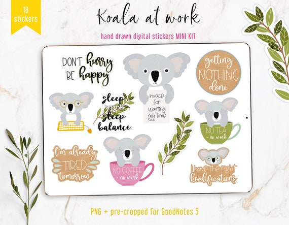 Koala Sticker Set Koala Sticker Set