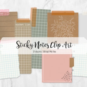 Ripped Paper Sticky Notes Clip Art / Old Paper clipart Collection / Note Paper / 37 Digital Sticky Notes / Washi Tapes