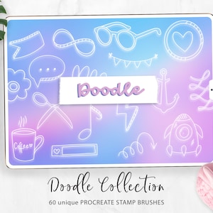 Doodle Brushes for Procreate 5 | funny Procreate Stamps | iPad stamps | Create digital stickers, birthday card in Procreate