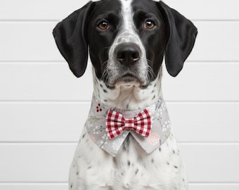 Dog Bow Tie, Dog Tuxedo Collar for Wedding, Formal Dog Collar with Bowtie, Dog Ring Bearer Clothes, Pet Wedding Outfit, Dog Bow Tie Collar