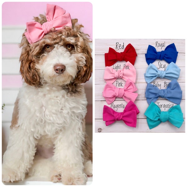 Dog Hair Bow for dogs, Pinwheel Dog Hair Clip, Dog Bows, Hair Clip for Dogs, Hair Bow for Dogs, Pink Hair Bows, Blue Hair Bows, Big Dog Bows