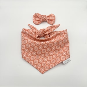 Dog Bandanas, Beachy Blossom Dog Bandana, Tie Dog Bandana, Cat Bandana, Snap On Bandana, Over the Collar Bandana, dog scarf