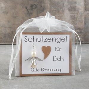 Schutzengel Schlüsselanhänger Geschenk Gute Besserung Genesungskarte für Mama Schwester Tochter Kollegin Oma Opa