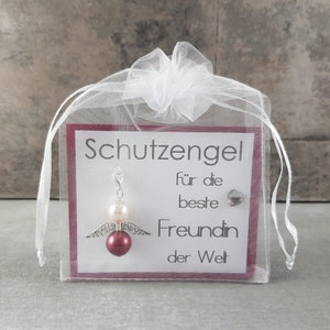 Schutzengel Schlüsselanhänger Geschenk für die beste Freundin der Welt, Glücksbringer, Glückwunschkarte, Geburtstagsgeschenk, Freundschaft