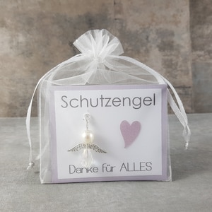 Schutzengel Schlüsselanhänger Geschenk - Danke für Alles - Glücksbringer Glückwunschkarte Geburtstagsgeschenk Weihnachtsgeschenk