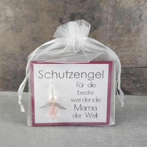 Schutzengel Schlüsselanhänger Geschenk Babyparty für die beste werdende Mama der Welt Glücksbringer Glückwunschkarte Schwangerschaft Baby
