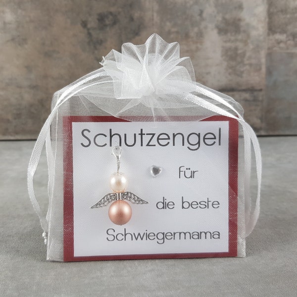 Schutzengel Schlüsselanhänger Geschenk für die beste Schwiegermama,  Glücksbringer, Geburtstagsgeschenk, Aufmerksamkeit, Weihnachtsgeschenk