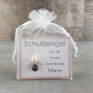 Schutzengel Schlüsselanhänger Geschenk für die beste werdende Mama Glücksbringer Engel Glückwunschkarte Schwangerschaft Baby unterwegs