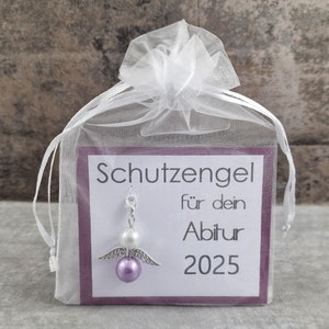 Schutzengel Glücksbringer Schlüsselanhänger Geschenk für das Abitur 2025 - Glücksbringer Geschenkidee für das Abitur und Prüfung