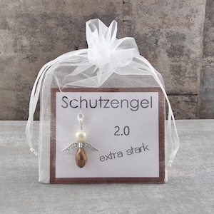 Schutzengel Schlüsselanhänger 2.0 extra stark - Geschenk Glücksbringer Glückwunschkarte Gute Besserung Genesung Abschiedsgeschenk