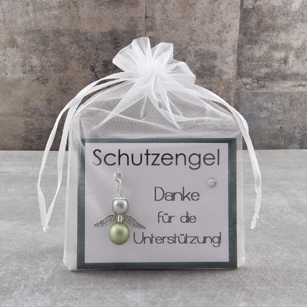 Schutzengel Schlüsselanhänger Geschenk - Danke für die Unterstützung - für Helfer, Umzüge, Erzieher, Hebammen und alle die unterstützen