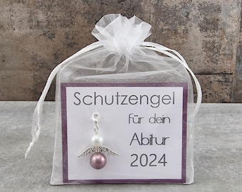 Schutzengel Glücksbringer Schlüsselanhänger Geschenk für das Abitur 2024 - Glücksbringer Geschenkidee für das Abitur und Prüfung