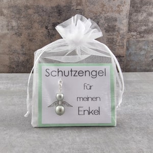 Schutzengel Schlüsselanhänger Geschenk für den Enkel -  Geburtstagsgeschenk Glücksbringer Geburt kleines Geschenk Aufmerksamkeit