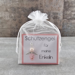 Schutzengel Schlüsselanhänger Geschenk für die Enkelin -  Geburtstagsgeschenk Glücksbringer Geburt kleines Geschenk Aufmerksamkeit