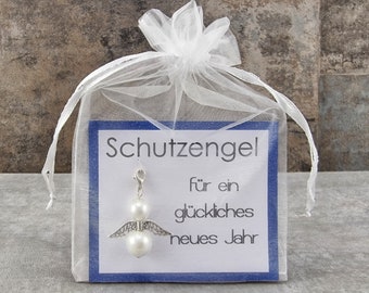 Llavero de ángel de la guarda para un feliz año nuevo - regalo amuleto de la suerte cosita especial Nochevieja regalo de Año Nuevo