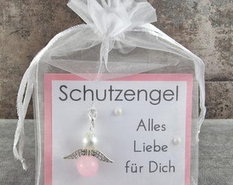 Llavero Ángel de la Guarda Todo lo mejor para ti - Regalo Regalo de Cumpleaños Trabajo Oficina Colega Despedida Amuleto de la Suerte Amistad