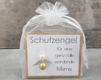 Schutzengel Schlüsselanhänger Geschenk für eine ganz tolle werdende Mama Glücksbringer Engel Glückwunschkarte Schwangerschaft Baby unterwegs