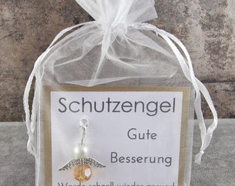 Llavero de ángel de la guarda, regalo, tarjeta de pronta recuperación para mamá, hermana, hija, colega, abuela, abuelo, amigos.