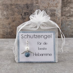 Schutzengel Schlüsselanhänger für die beste Hebamme - Dankeschön Unterstützung Schwangerschaft Baby Geburt Kleinigkeit Aufmerksamkeit