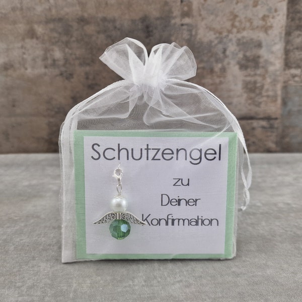 Schutzengel Schlüsselanhänger Geschenk zur Konfirmation - Glücksbringer Geschenkidee für das Konfirmationskind