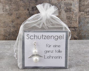 Llavero de ángel de la guarda, amuleto de la suerte para un gran maestro, como una pequeña idea de regalo de agradecimiento.