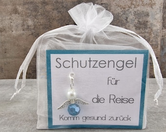 Schutzengel Schlüsselanhänger für die Reise Komm gesund zurück - besonderes Geschenk als Reisebegleiter, Glücksbringer, Talisman, Weltreise