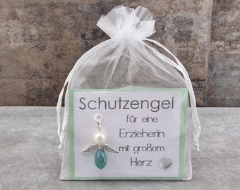 Llavero de ángel de la guarda, regalo para un maestro con un gran corazón: idea de regalo de agradecimiento, regalo de despedida de jardín de infantes