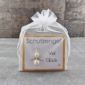 Schutzengel Schlüsselanhänger - Viel Glück - Geschenk Glücksbringer Glückwunschkarte Gute Besserung Genesung Abschiedsgeschenk