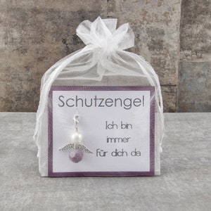 Schutzengel Schlüsselanhänger Geschenk - Ich bin immer für dich da - Glücksbringer Glückwunschkarte Geburtstagsgeschenk