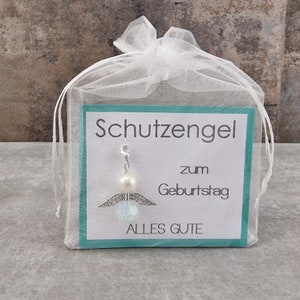 Schutzengel Schlüsselanhänger zum Geburtstag Alles Gute Geschenk Glücksbringer Glückwunschkarte besonderes Geburtstagsgeschenk