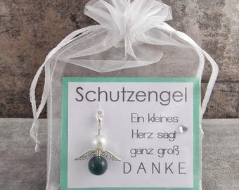 Llavero de ángel de la guarda de regalo: un pequeño corazón que dice un gran GRACIAS. Idea de regalo para decir gracias / despedida del jardín de infantes.